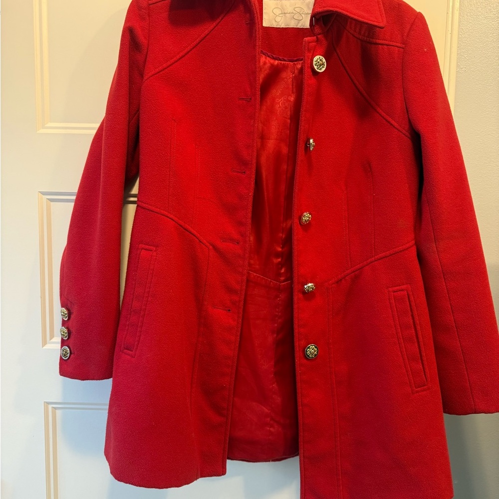 Jessica Simpson Red Coat